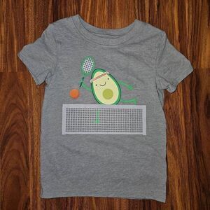 5 For $25:Cat & Jack Grey Tee With Tennis Avocado Toddler Size 3T